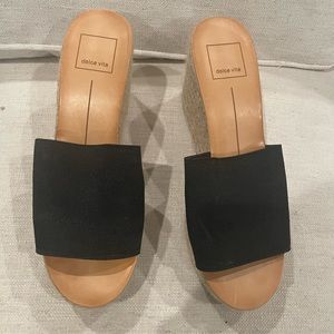Dolce vita black wedges size 7